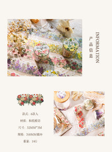 Four Seasons Floral Heaven Masking Tapes (6 designs)