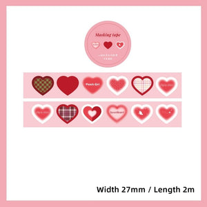 Colorful Beating Hearts Sticker Rolls
