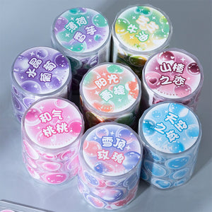 Bubble Tea Colorful Wide Washi Tapes (8 Colors)