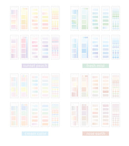 #Color-Tag Sticky Index & Memo Pad Sets ( 4 designs)