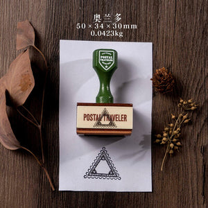Vintage Style Post Traveler Series Wooden Rubber Stamps