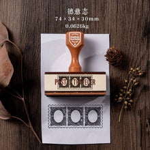 Load image into Gallery viewer, Vintage Style Post Traveler Series Wooden Rubber Stamps
