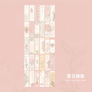Summer Poetry Series Floral Bookmark Sets ( 30 pcs a set)