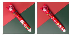 Christmas Theme - 10 in 1 Multi-Color Pen (4 Designs)