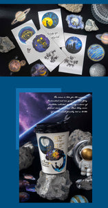 Moon & Universe Series Gold Foiled Stickers (6 Designs)