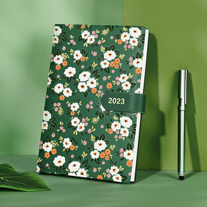 Japanese Floral Season 2023 Leather Planners (4 Colors)