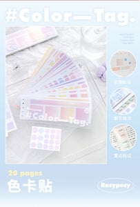 #Color-Tag Sticky Index & Memo Pad Sets ( 4 designs)