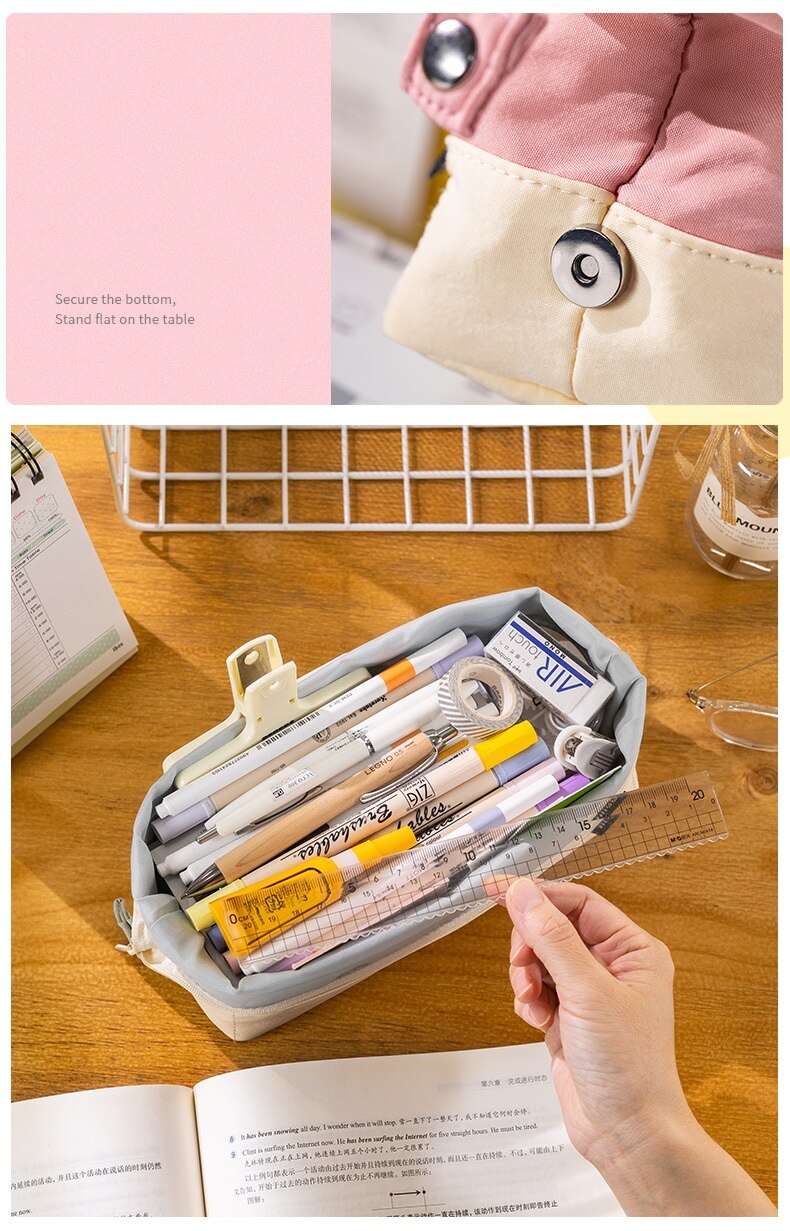 Angoo Large Capacity Colorful Pencil Cases (5 Colors) – Original Kawaii Pen