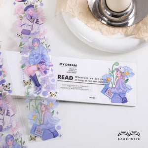 Kawaii Princess in Floral Garden Masking Tape