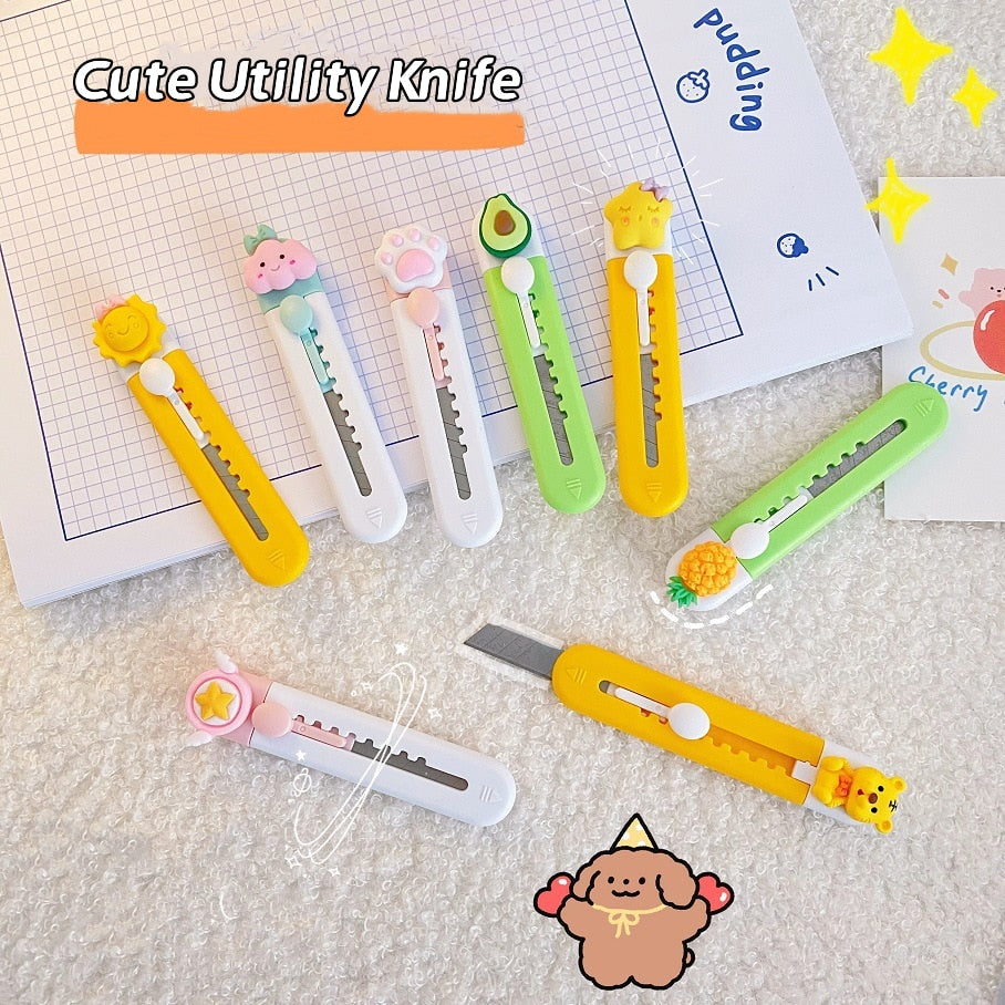 Cute Cartoon Character Paper Cutters (12 Designs) – Original Kawaii Pen