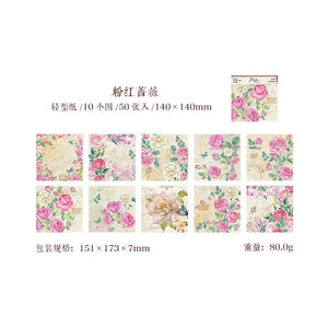 Vintage Roses Material Paper