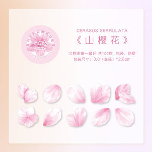 Floral Petal Sticker Rolls ( 8 Designs)