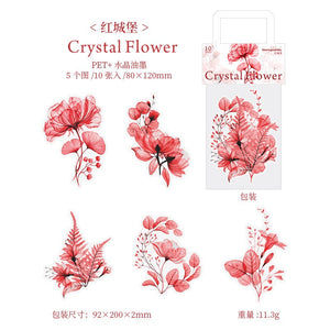 Crystal Flower Shadow Series Large Stickers
