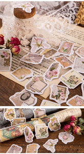 Vintage Style Rose Letterhead Stickers