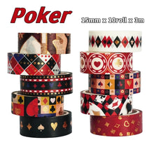 Load image into Gallery viewer, Kawaii Poker Series Washi Tape Set -Limited Edition
