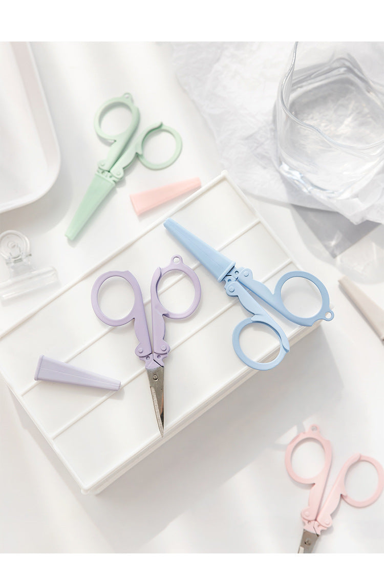 KWISY Mini Folding Scissor Pen Cutter, Portable Size Safe Ceramic