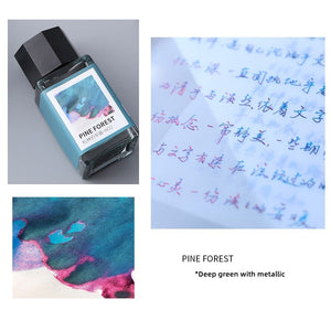 Volga River & Pine Forest Mettalic Fountain Pen Inks - Limited Edition