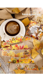 Vintage Style Autumn Leaves Large Stickers