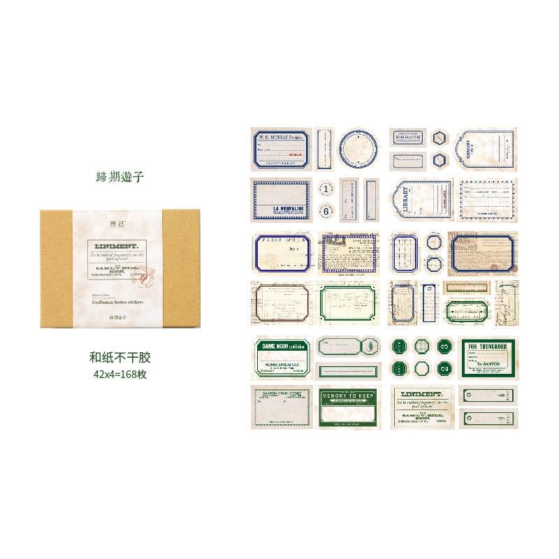 Vintage Style Crafts Man Series Sticker Boxes (208 pcs) – Original ...