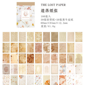 Vintage Style Private Collection Series Material Paper Set (100 pcs a set)