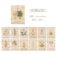 Load image into Gallery viewer, Vintage Style Ancient Notes &amp; Plant Crafting Paper Material
