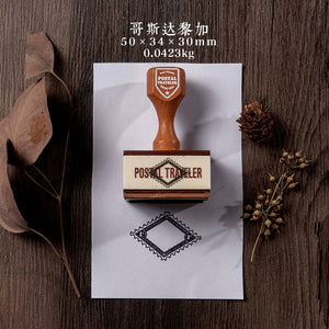 Vintage Style Post Traveler Series Wooden Rubber Stamps