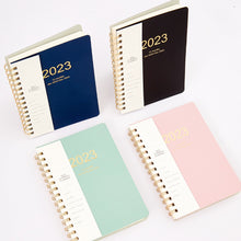 Load image into Gallery viewer, WiseFine 2023 (A5) Weekly Spiral Leather Planners (4 Colors)
