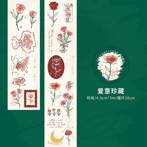 The Rose Poetry Washi Tapes (4 Designs) - Limited Edition
