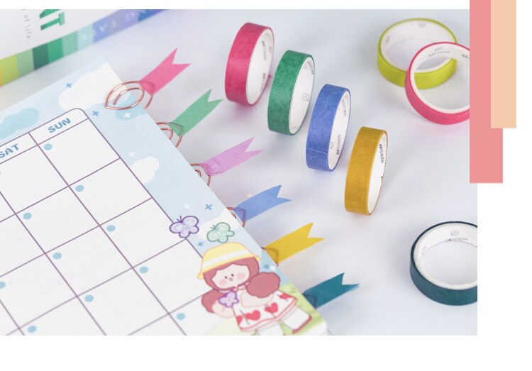 Color Japanese washi tape/Color - Shop MONCHIICHEN Washi Tape - Pinkoi