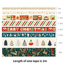 Load image into Gallery viewer, Merry Christmas Gold Foiled Washi Tape Set ( 8 pcs)
