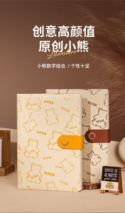 Cute Bear Series 2023 Leather Planners (3 colors)