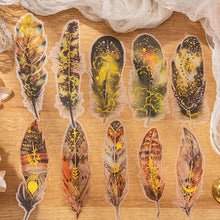 Load image into Gallery viewer, Glistening Feather Large Stickers - Limited Edition
