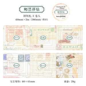 Vintage Manuscripts Bills Stamps Washi Tapes