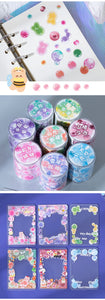 Bubble Tea Colorful Wide Washi Tapes (8 Colors)