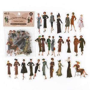 Vintage Series Character Book Stickers (6 Designs)