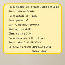 Load image into Gallery viewer, Sleepy Duck Kawaii LED Light
