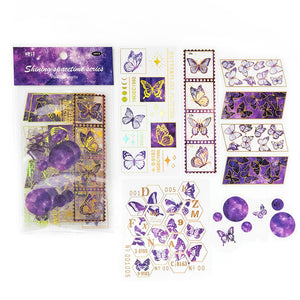 Vintage Style Butterfly and Nature Bright Stickers