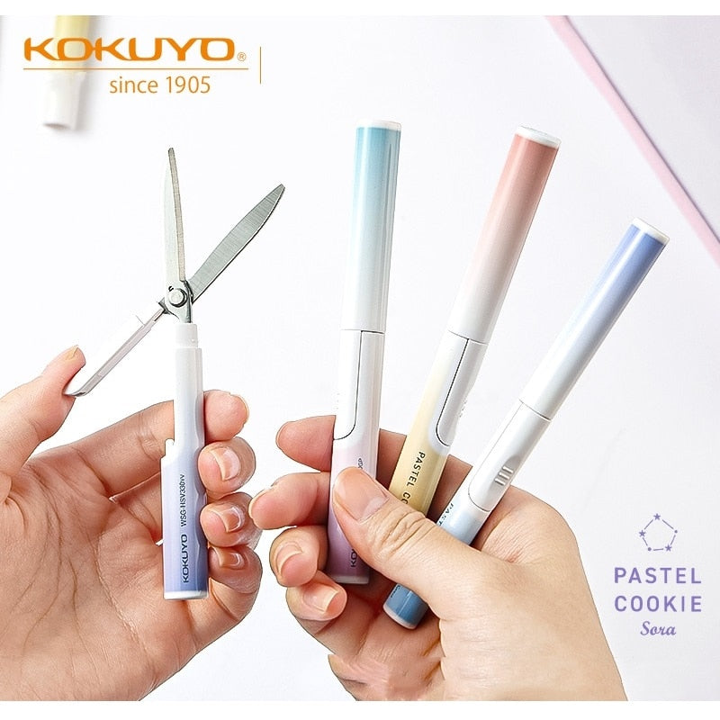 Kokuyo Pastel Cookie Folding Scissors (4 Colors) – Original Kawaii Pen