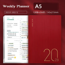 Load image into Gallery viewer, 2023 Elegant( A5) Weekly Leather Planners  (4 Colors) - Limited Edition

