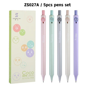 5pcs Pastel Colored Gel Ink Pens For Journaling, Scrapbooking