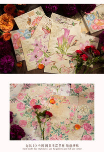 Vintage Roses Material Paper