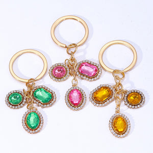 Luxury Shiny Crystal Rhinestone Charms Keychain  (7 Designs)