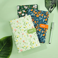 Load image into Gallery viewer, Japanese Floral Season 2023 Leather Planners (4 Colors)
