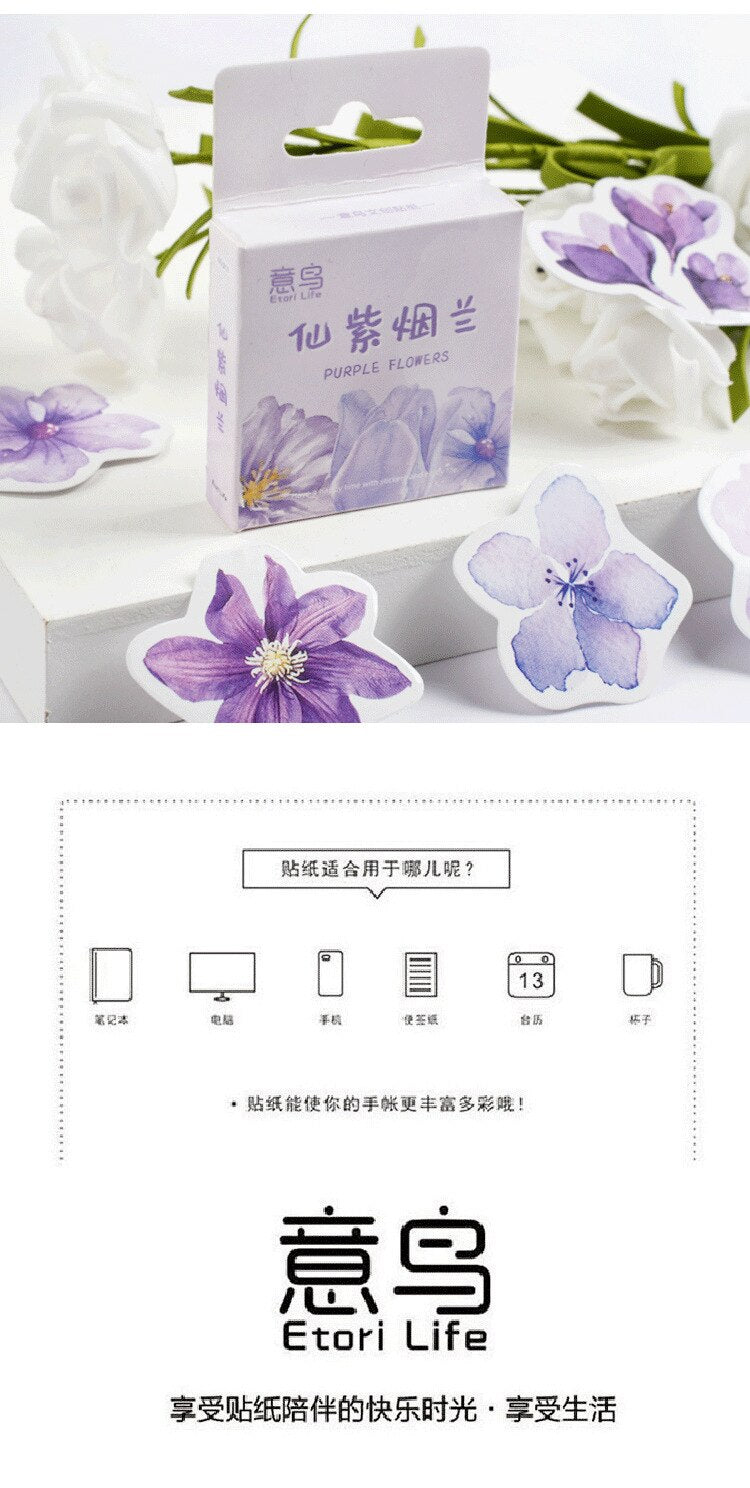 Kawaii Floral Stickers (6-Types) – Original Kawaii Pen