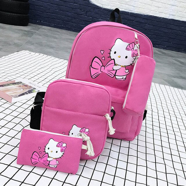 Hello Kitty Plush Backpack ⭐ Complete Set ⭐ - Original Kawaii Pen