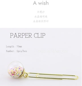 Glass Ball Paper Clips - Original Kawaii Pen