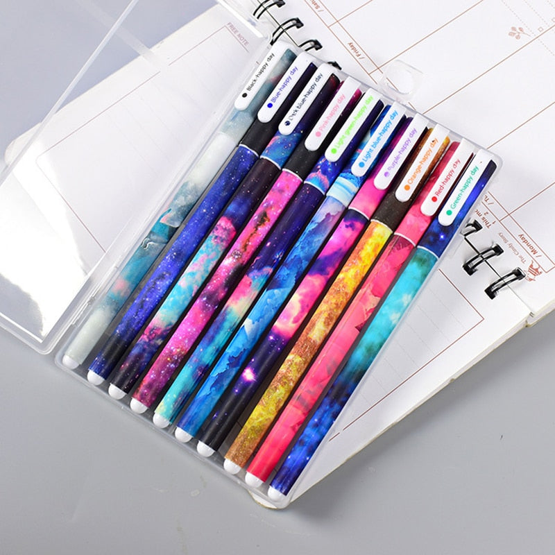 Creative Cute Pens Galaxy Pens Colorful Gel Ink Pen color pen 10 sets  (Starsky)