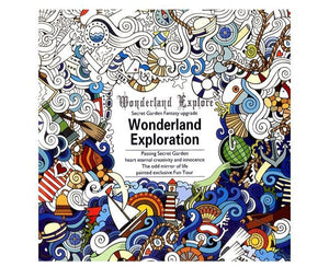 Wonderland Mandala Anti-stress Coloring Book (English Version) - Original Kawaii Pen