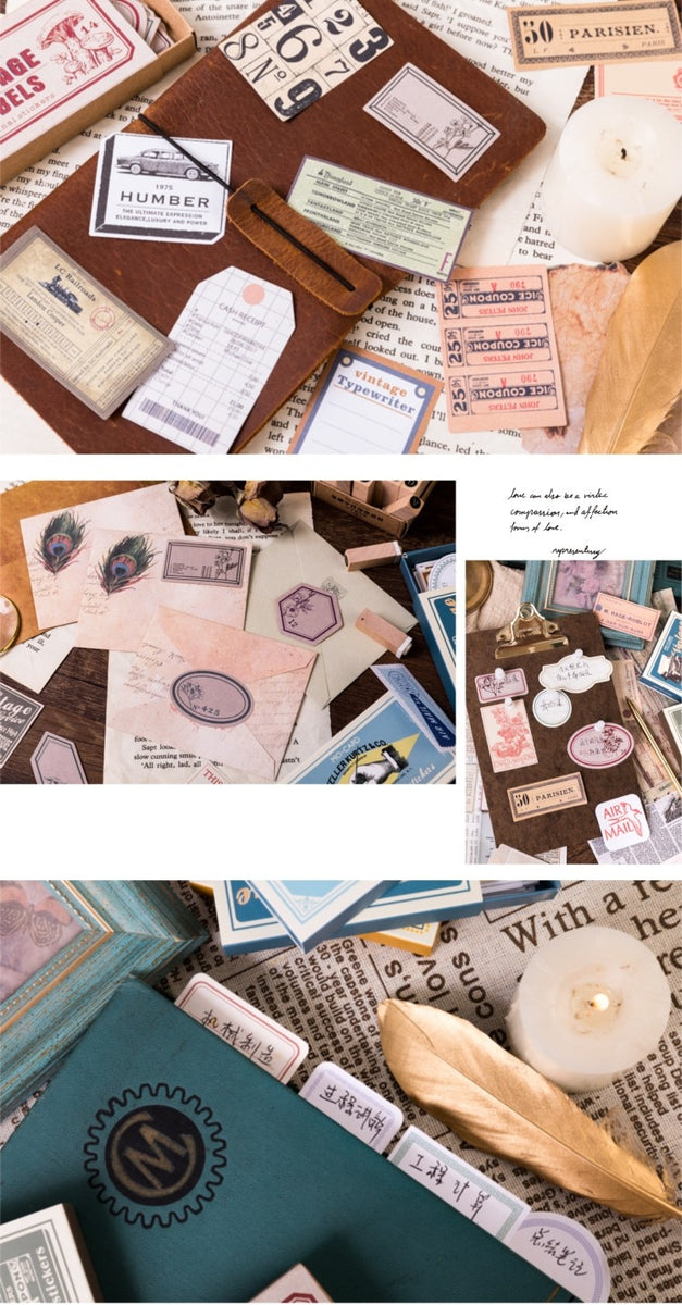 Vintage Style Sticky Notes (8 Designs) – Original Kawaii Pen