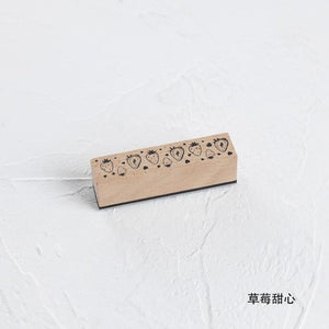 Vintage Decorative Wooden Rubber Stamp - Original Kawaii Pen